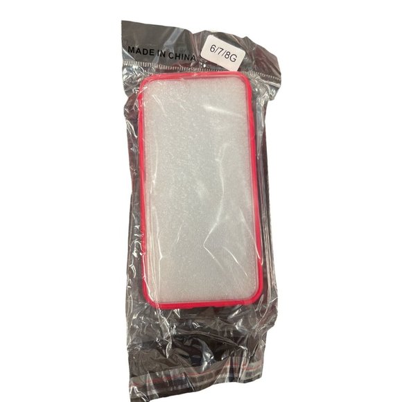 iPhone Clear & Pink Case For Apple iPhone 6/ 7 / 8G Plastic Case To Custom Decor - Picture 6 of 6